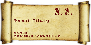 Morvai Mihály névjegykártya
