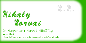 mihaly morvai business card